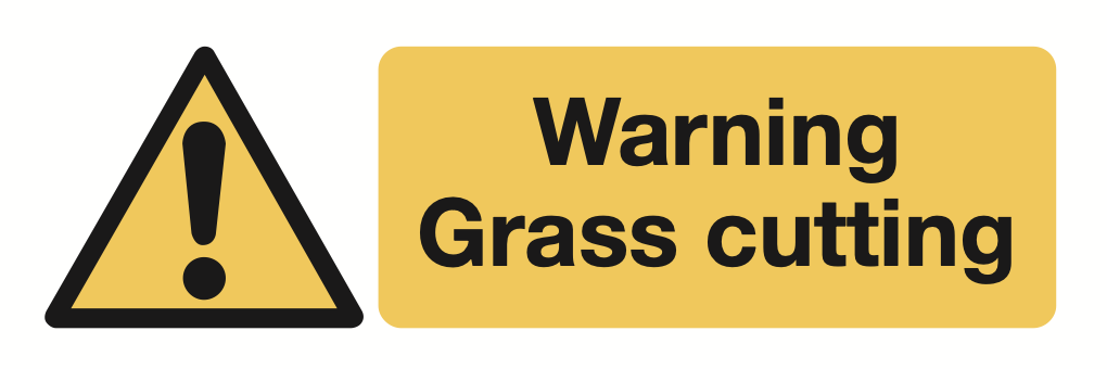 Warning Grass Cutting Sign-1017A