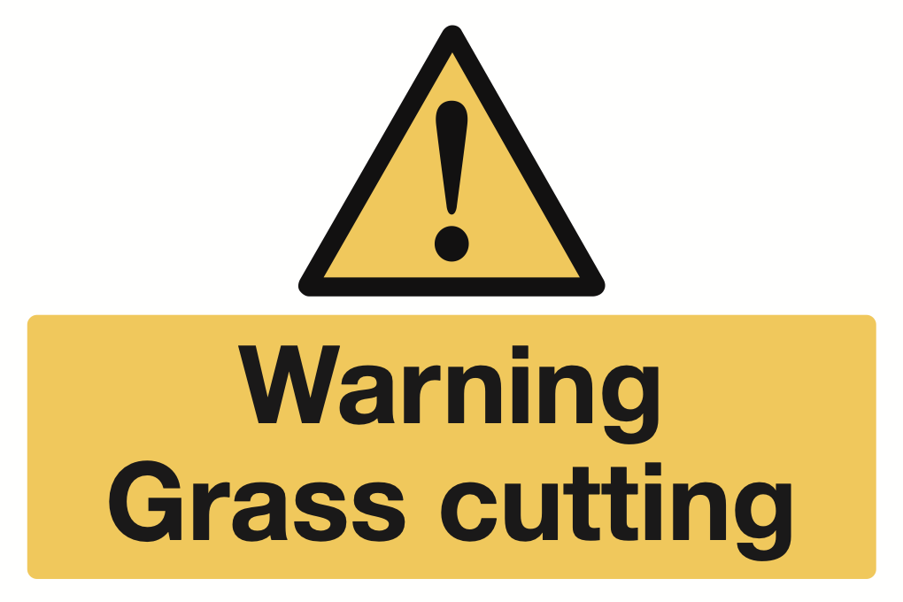 Warning Grass Cutting Sign-1017B