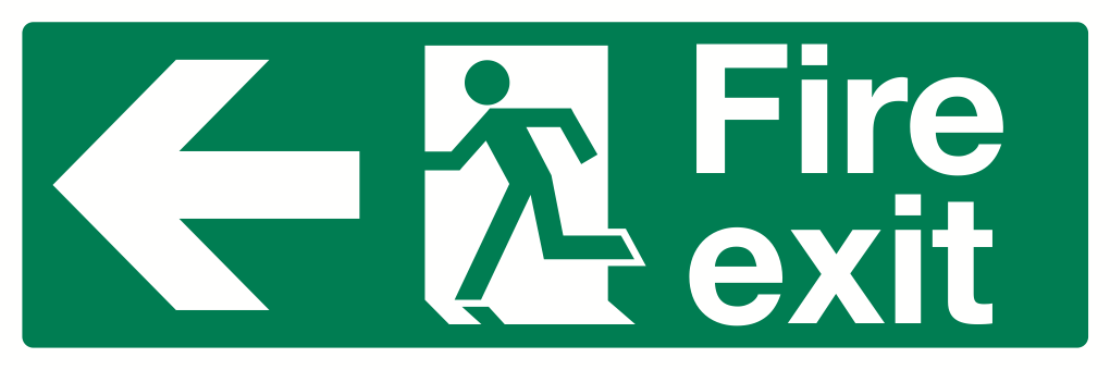 Fire Exit Left Sign-103A