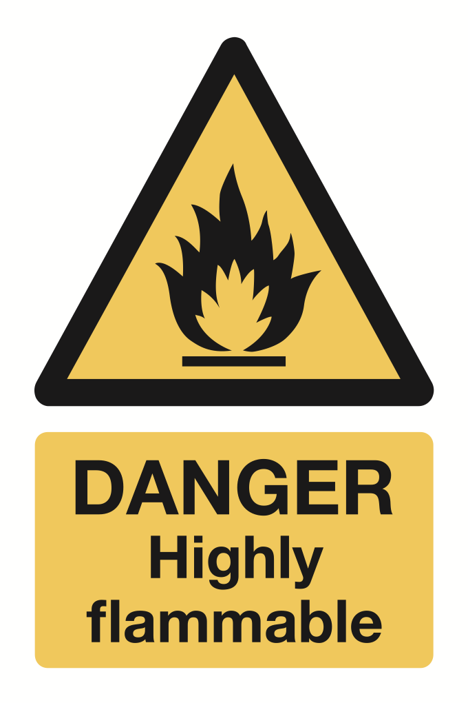 Danger Highly Flammable Sign-108B