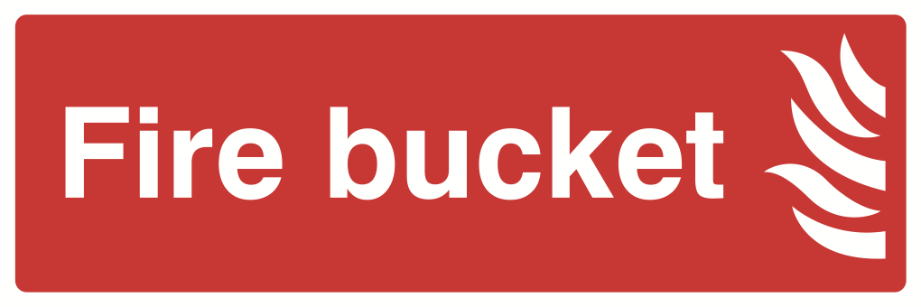 Fire Bucket Sign-109A