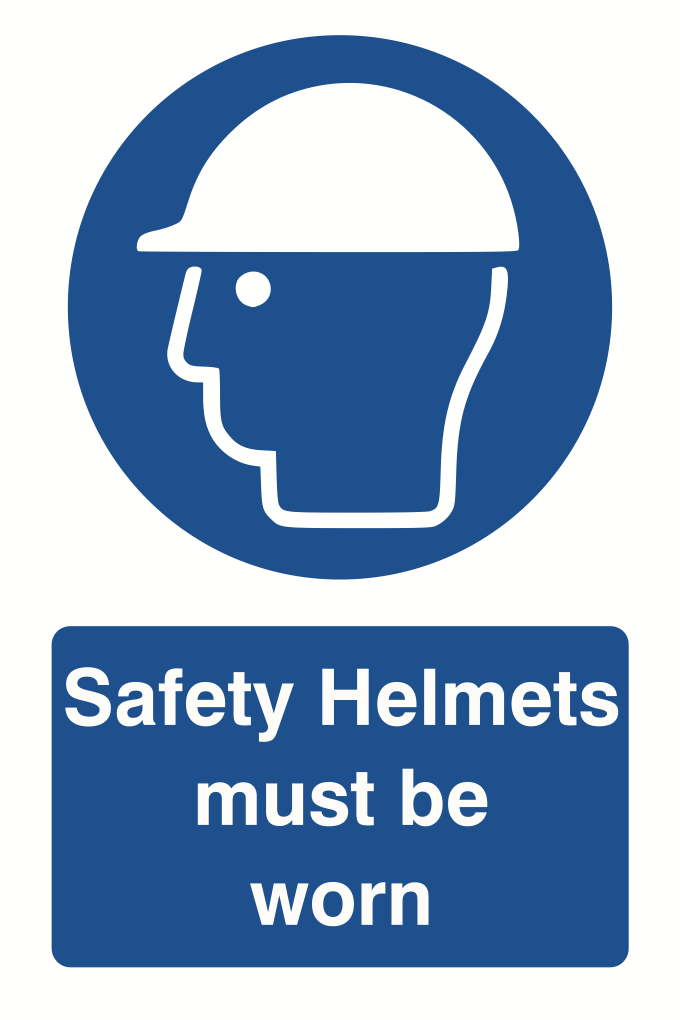 Safety Helmets Must Be Worn Sign-1104B