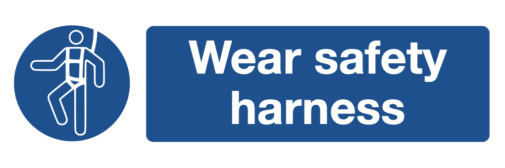 Wear Safety Harness Sign-1116A