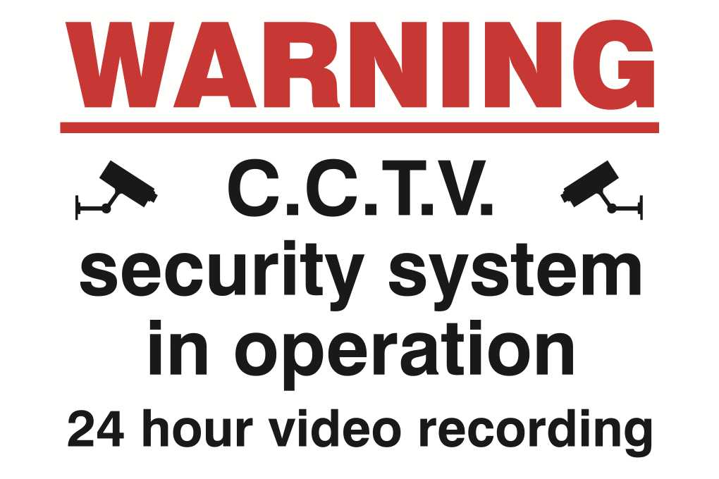 Warning CCTV Security System In Operation 24 Hour Video Recording Sign-1219B