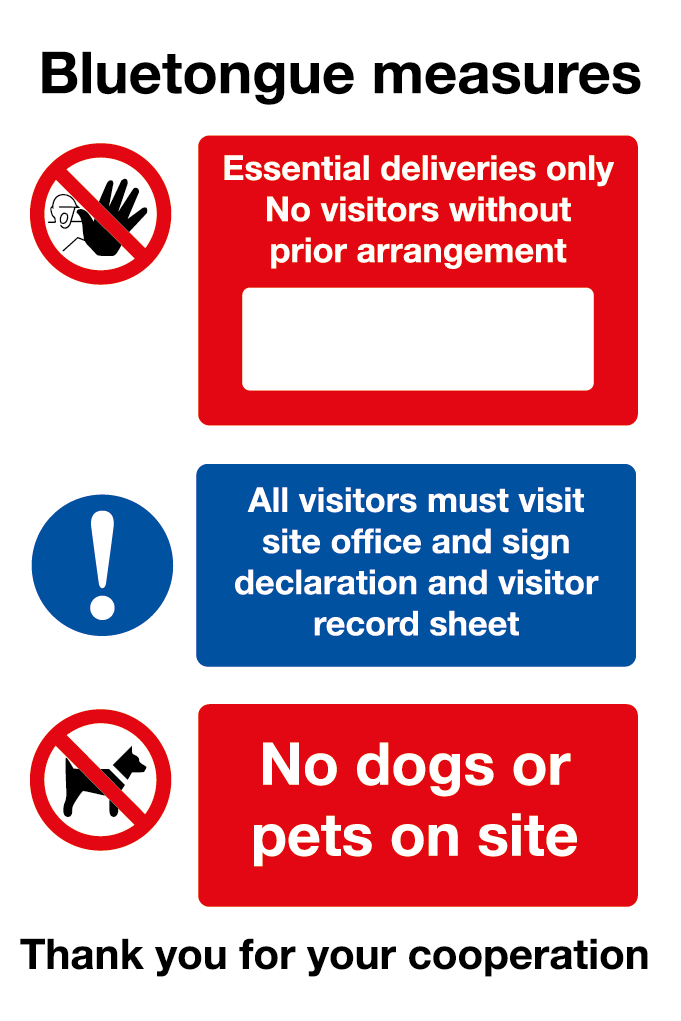 Bluetongue Measures Sign-129B