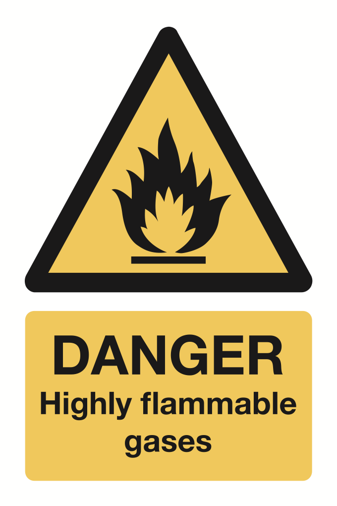 Danger Highly Flammable Gases Sign-1310B