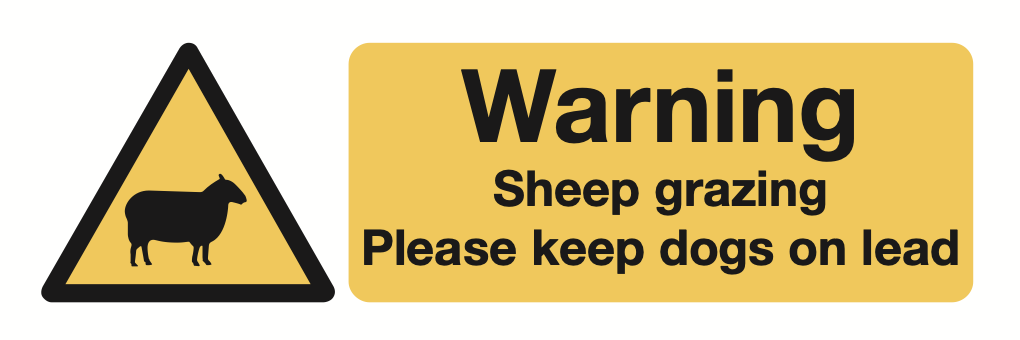 Warning Sheep Grazing Please Keep Dogs On Lead Sign-1317A