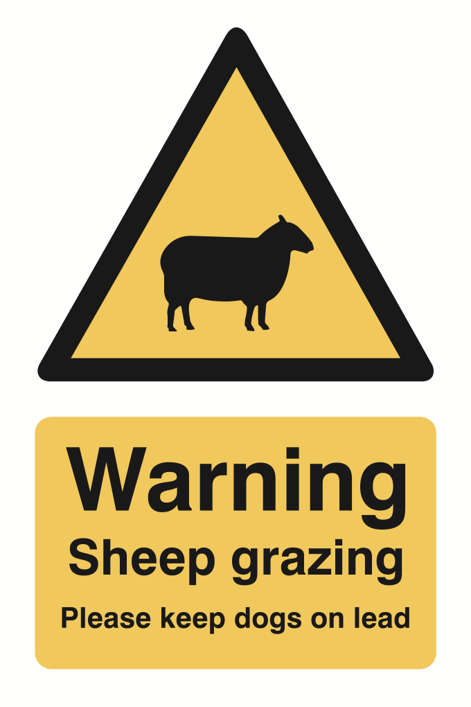 Warning Sheep Grazing Please Keep Dogs On Lead Sign-1317B