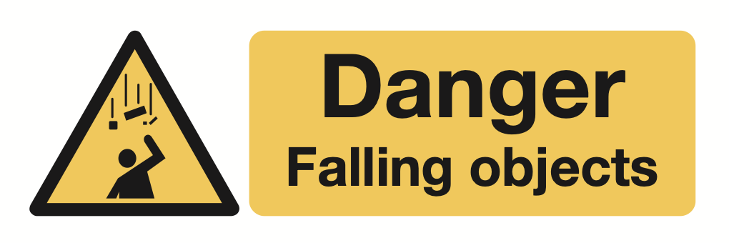 Danger Falling Objects Sign-1318A