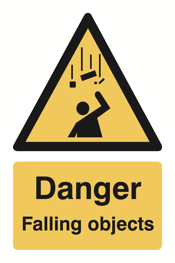 Danger Falling Objects Sign-1318B
