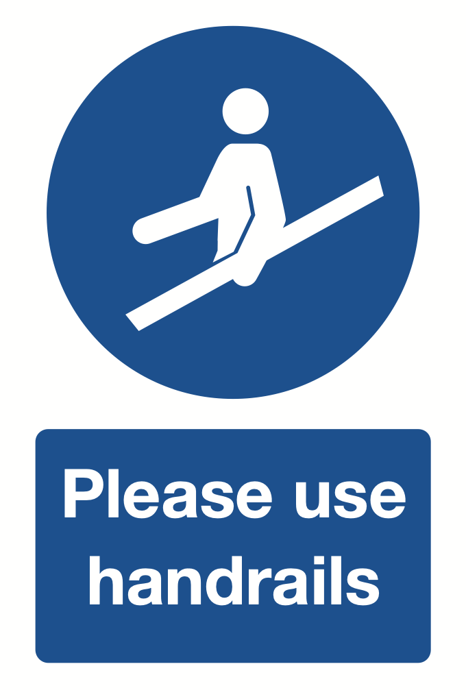 Please Use Handrails Sign-131B