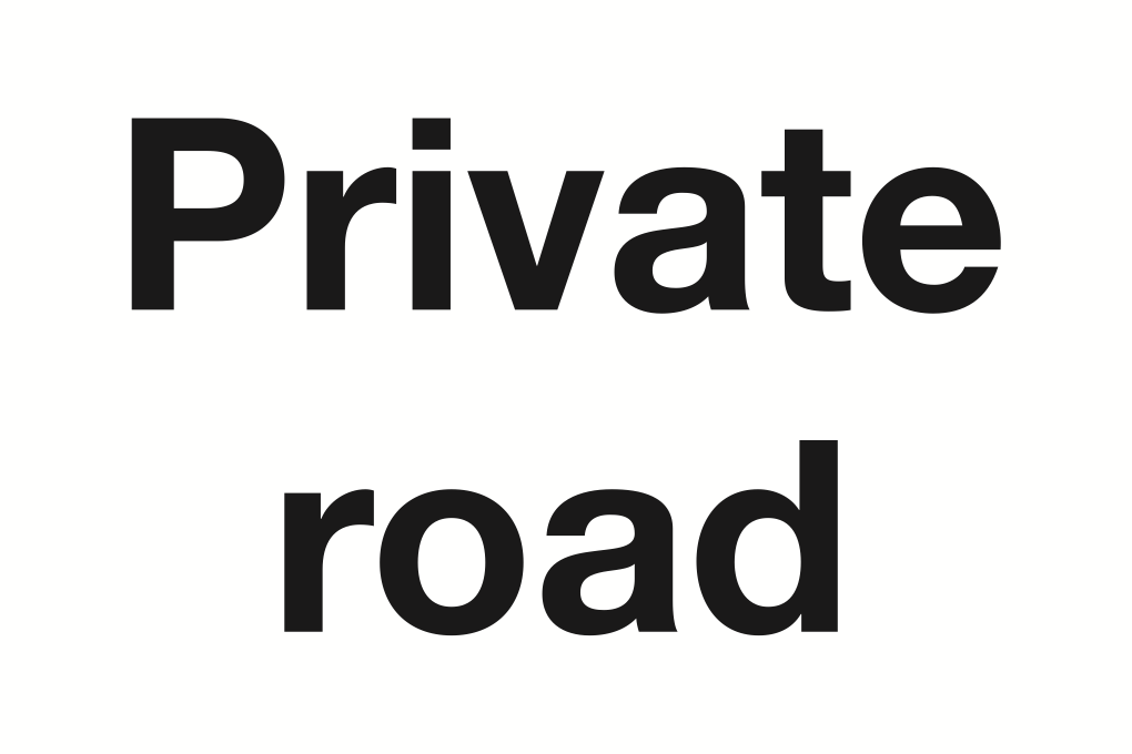 Private Road Sign-137B