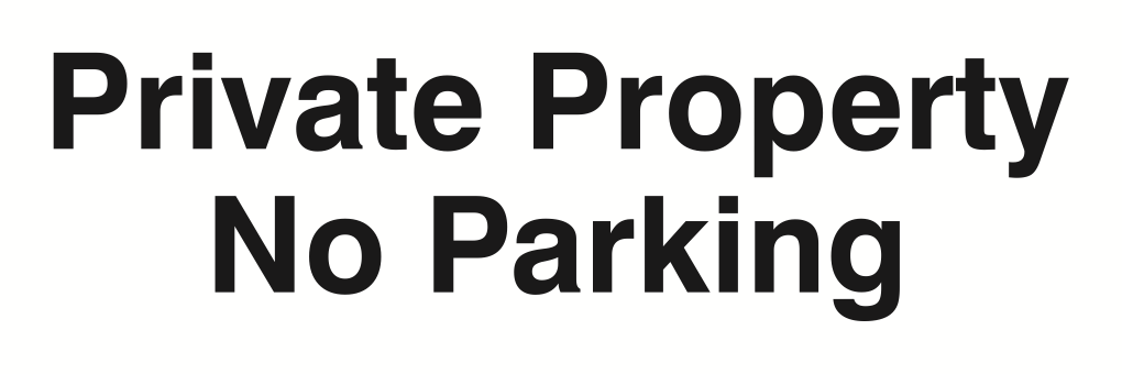 Private Property No Parking Sign-141A