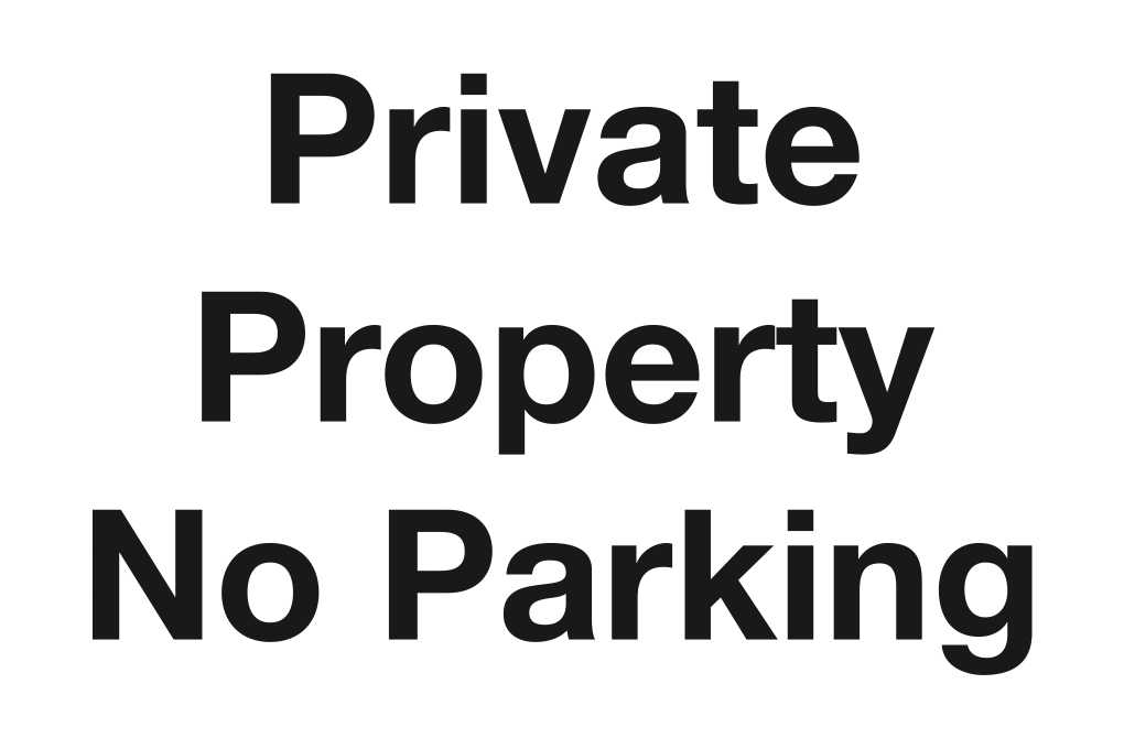 Private Property No Parking Sign-141B