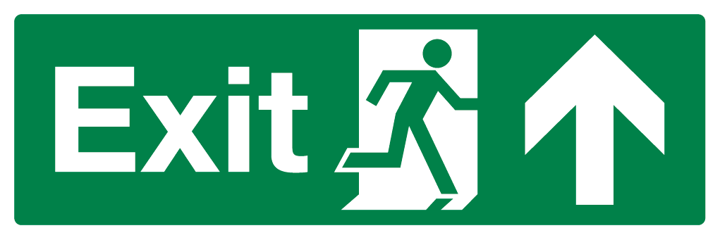 Exit Up Arrow Sign-144A