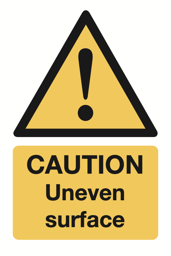 Caution Uneven Surface Sign-156B