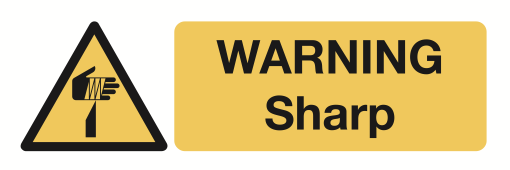 Warning Sharp Sign-161A