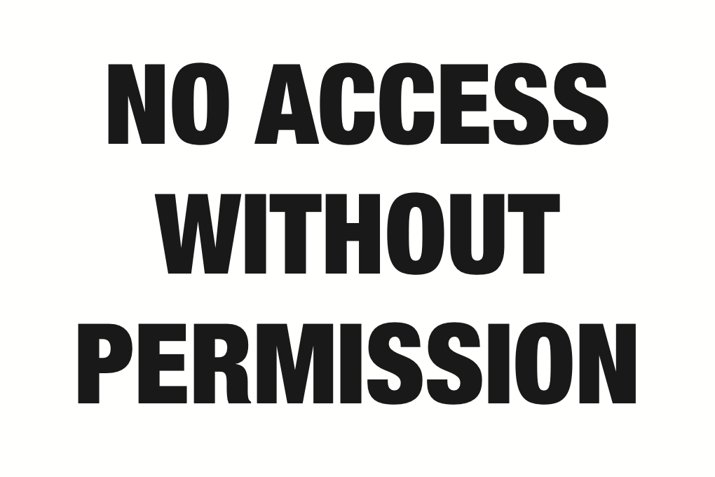 No Access Without Permission Sign-1621B