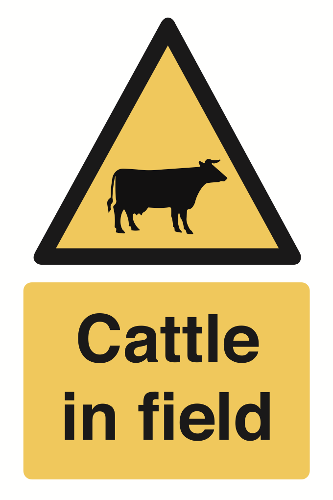 Cattle In Field Sign-173B