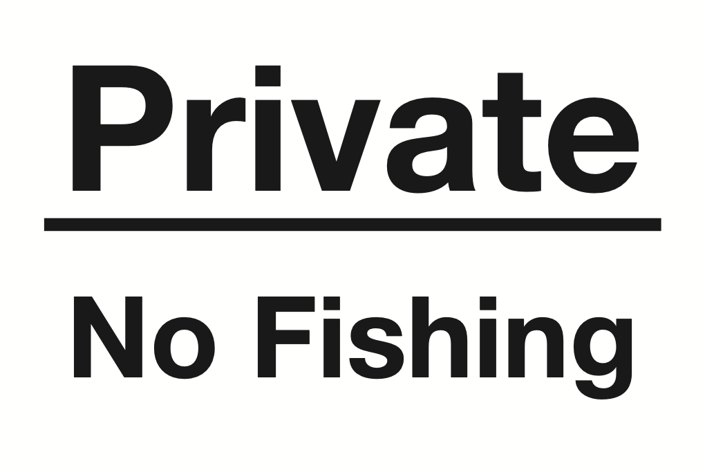 Private No Fishing Sign-176B