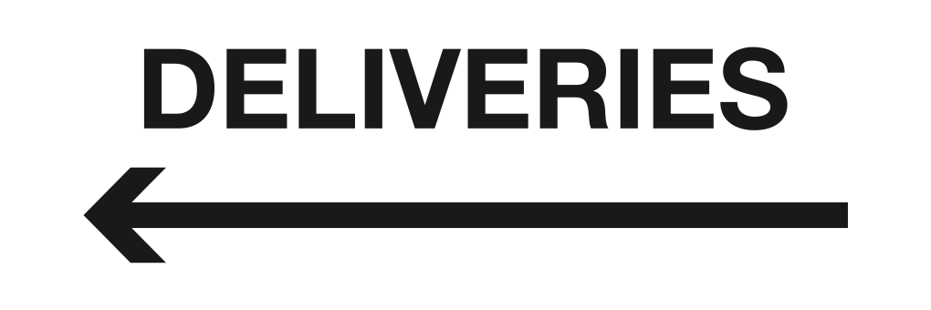 Deliveries Left Arrow Sign-178A