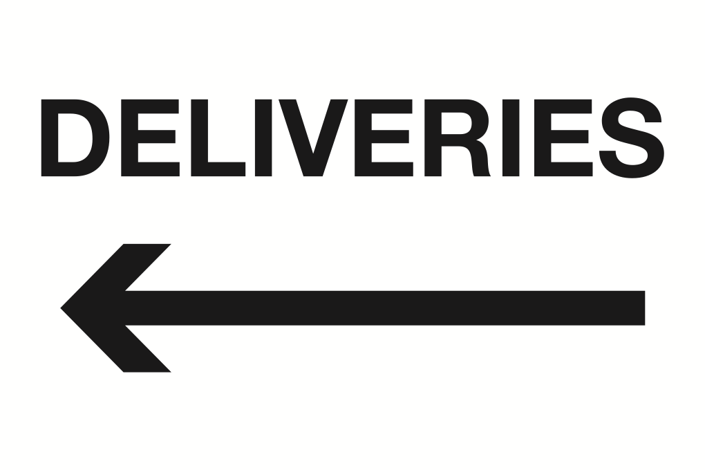 Deliveries Left Arrow Sign-178B
