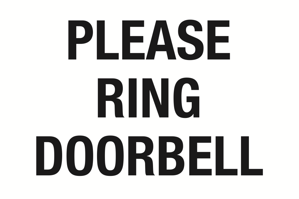 Please Ring Doorbell Sign-198B