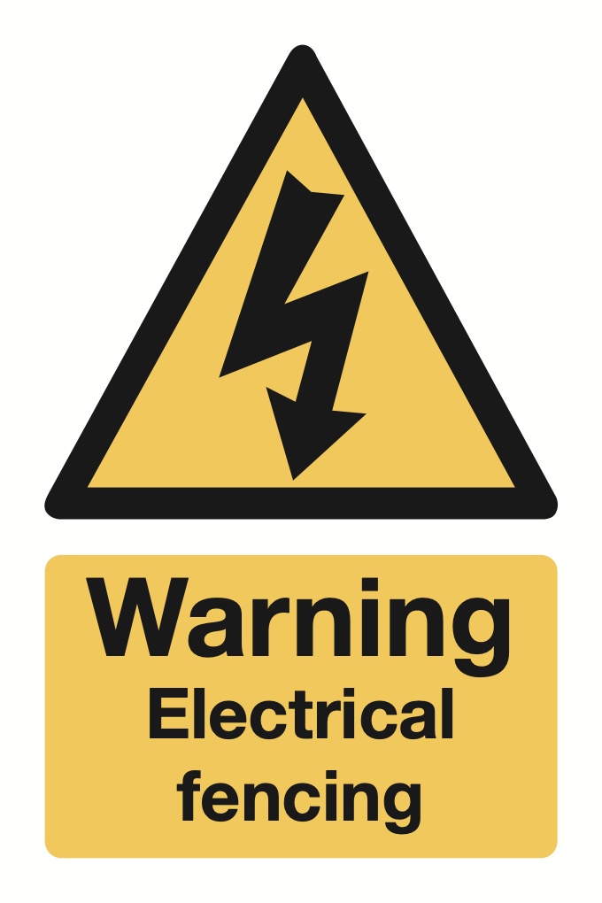 Warning Electric Fencing Sign-210B