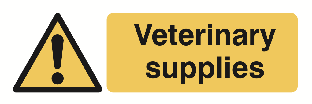 Veterinary Supplies Sign-216A
