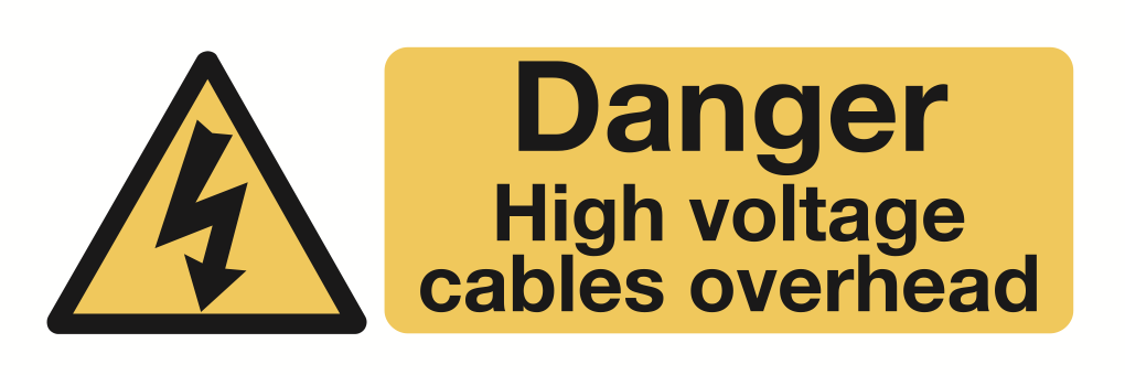 Danger High Voltage Cable Sign-225A