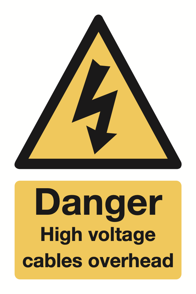 Danger High Voltage Cable Sign-225B