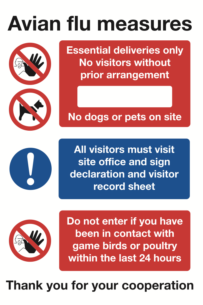 Avian Flu Measures Sign-2503B