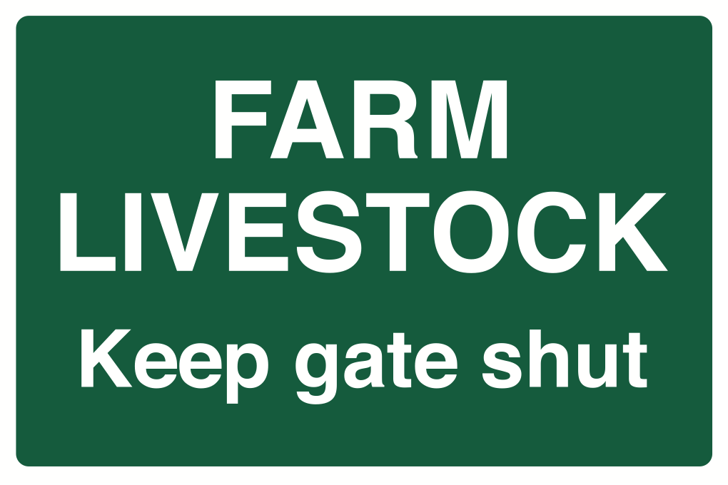 Farm Livestock Keep Gate Shut Sign-250B