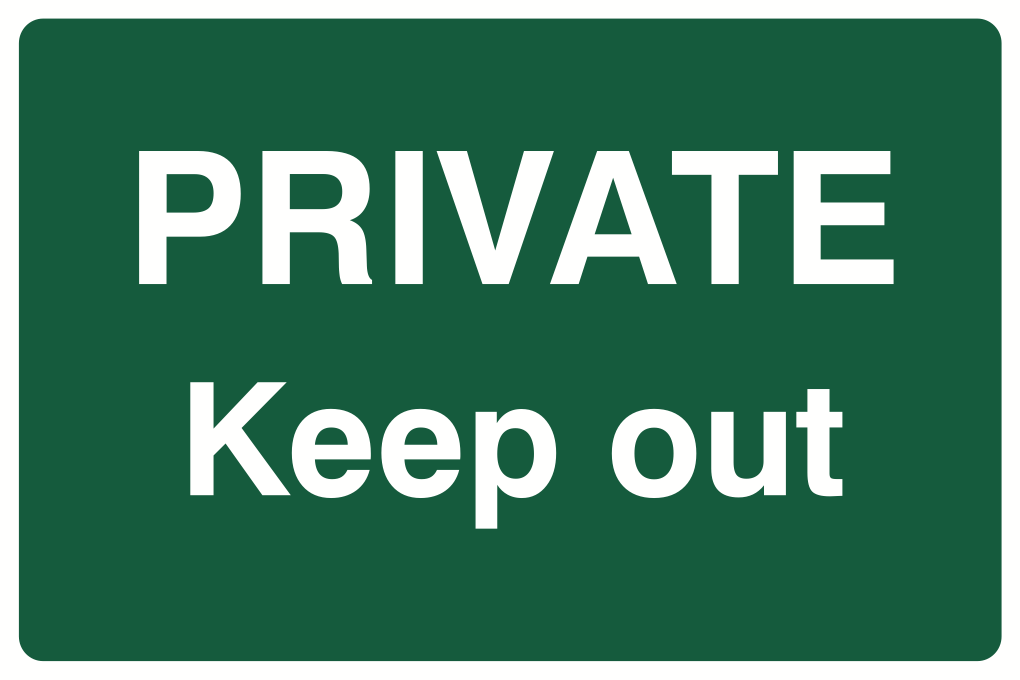 Private Keep Out Sign-252B