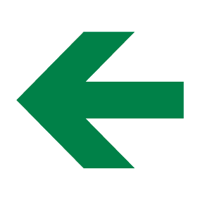 Arrow Green On White Sign-260P