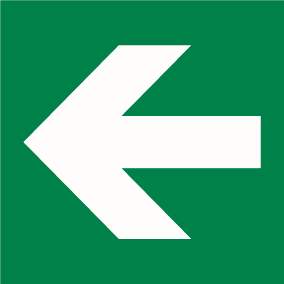 Arrow White On Green Sign-262P