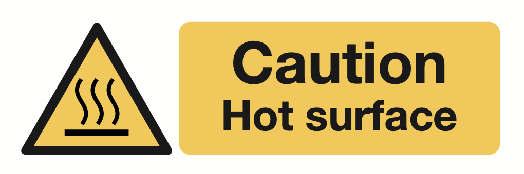 Caution Hot Surface Sign-283A