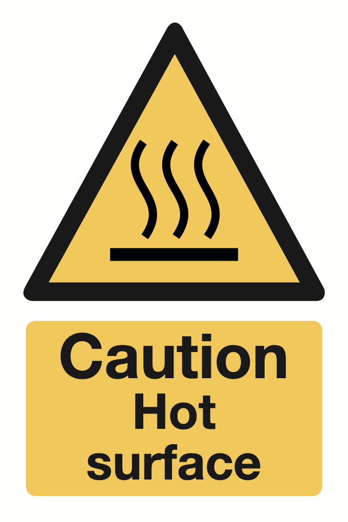 Caution Hot Surface Sign-283B