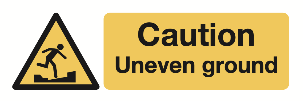 Caution Uneven Ground Sign-286A