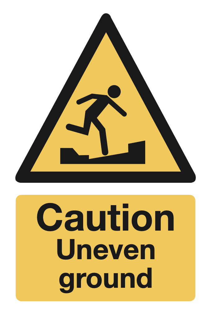 Caution Uneven Ground Sign-286B