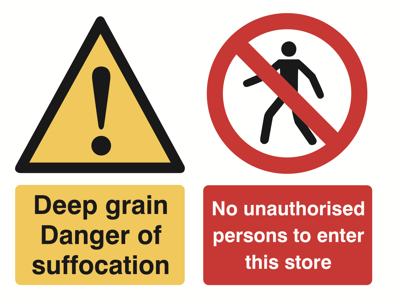 Deep Grain No Unauthorised Persons Sign-292B