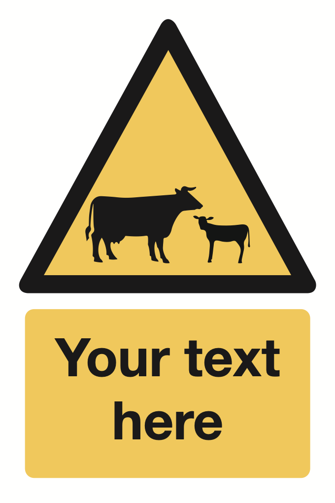 Cattle Calf Your Text Here Sign-299B