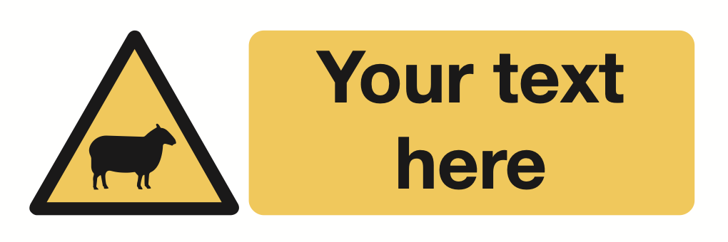 Sheep Your Text Here Sign-300A