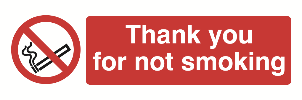 Thank You For Not Smoking Sign-302A