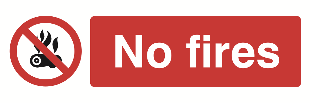 No Fires Sign-313A