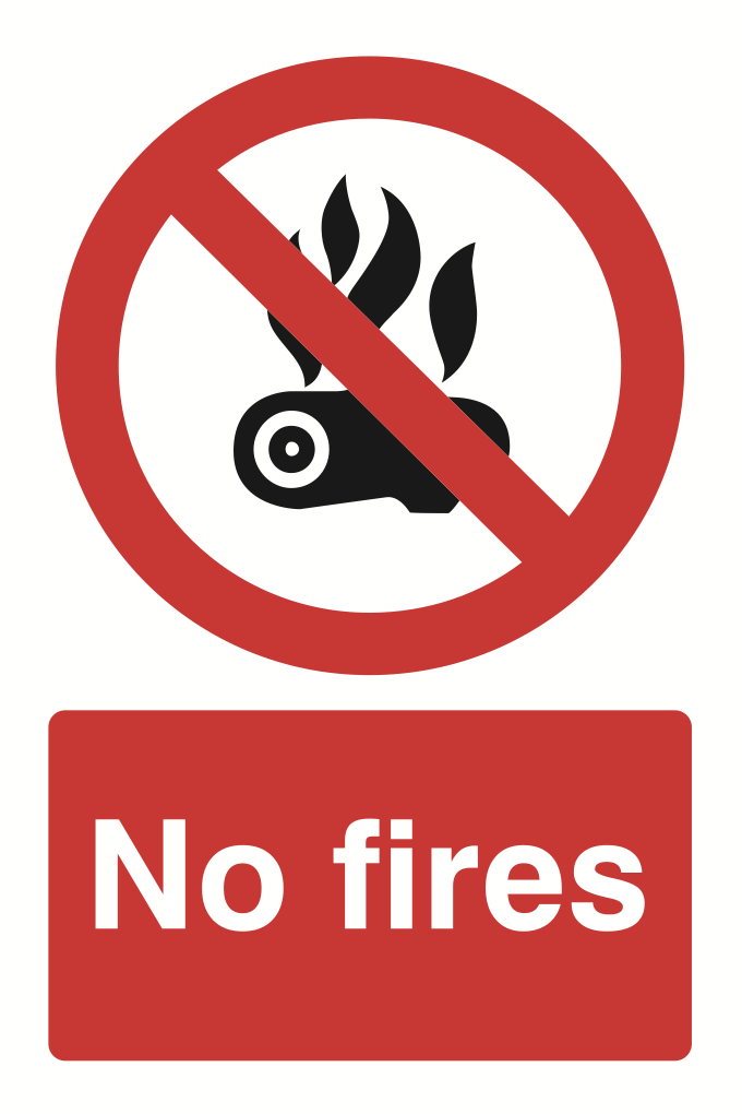No Fires Sign-313B