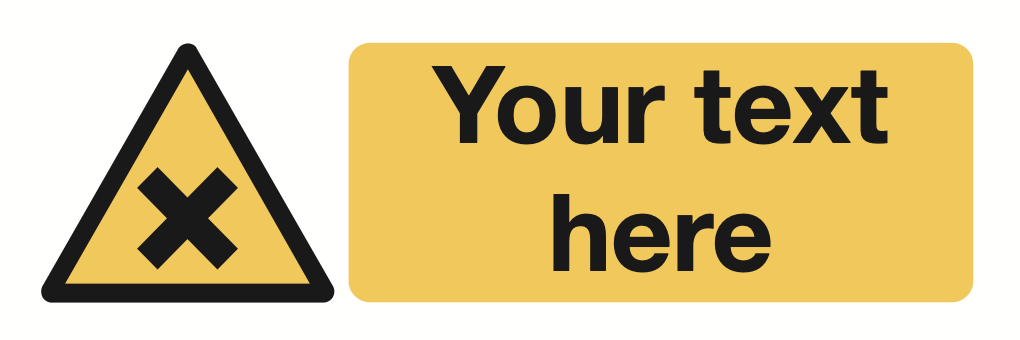 Harmful Cross Your Text Here Sign-317A