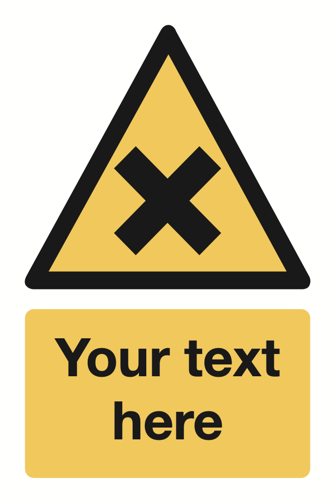 Harmful Cross Your Text Here Sign-317B