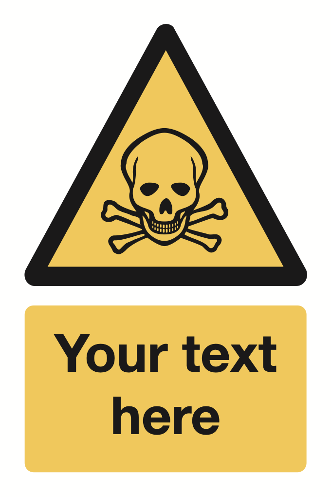 Skull And Crossbones Your Text Here Sign-318B