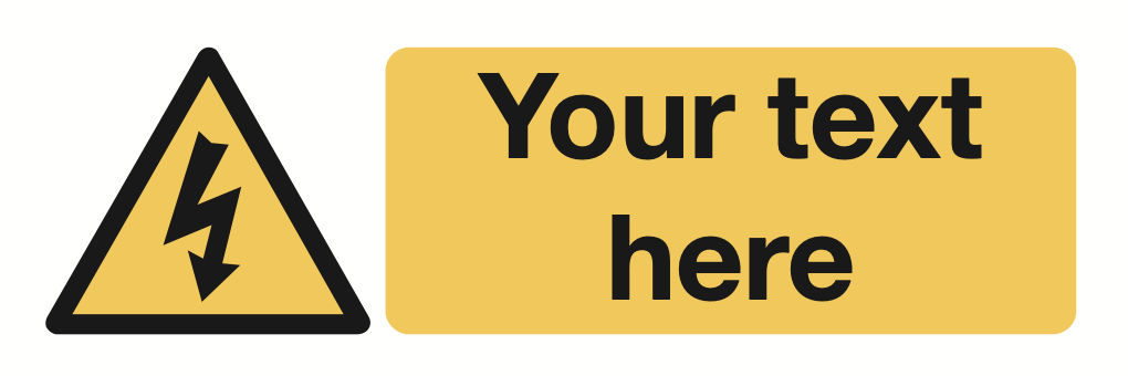 Electricity Your Text Here Sign-323A